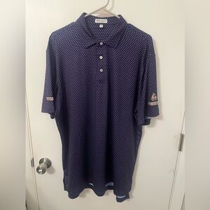 Peter Millar Navy Patterned Polo Shirt
